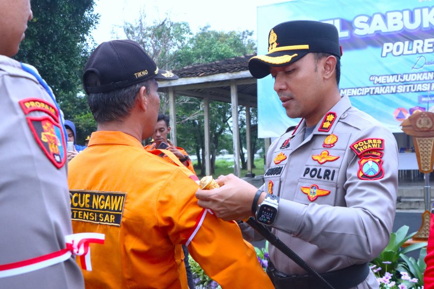 Polres Ngawi Perkuat Jaga Kondusifitas Wilayah dengan Sabuk Kamtibmas